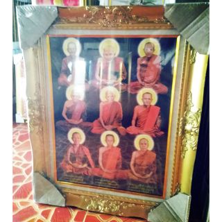 กรอบ​หลุยส์​พร้อมภาพ​ พระเกจิชื่อดัง​ ขนาด​ 20x30​ นิ้ว