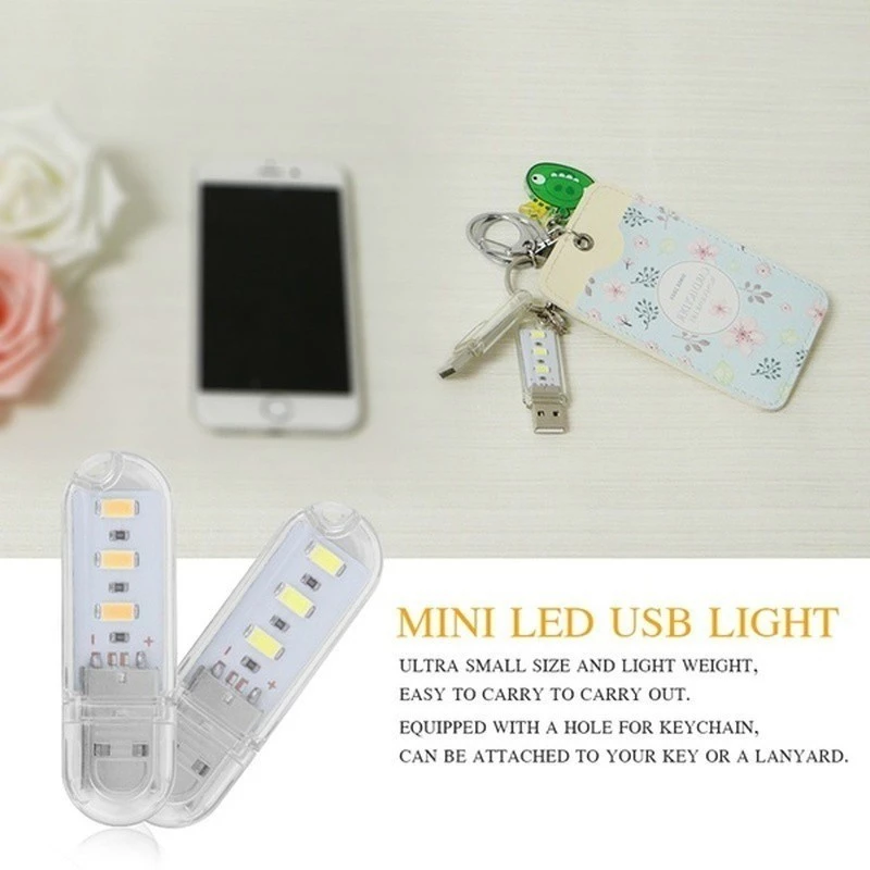 โคมไฟ LED Mini พกพา USB สำหรับแล็ปท็อปและพาวเวอร์แบงค์ thumbnail 4