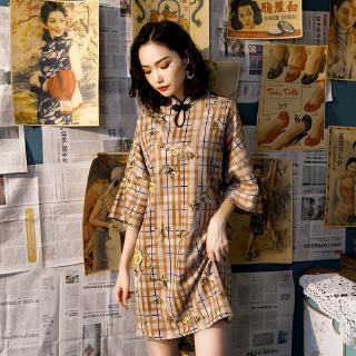 dress 2019 เดรสสั้น ราคาถูก facebook cheongsam สไตล์จีน