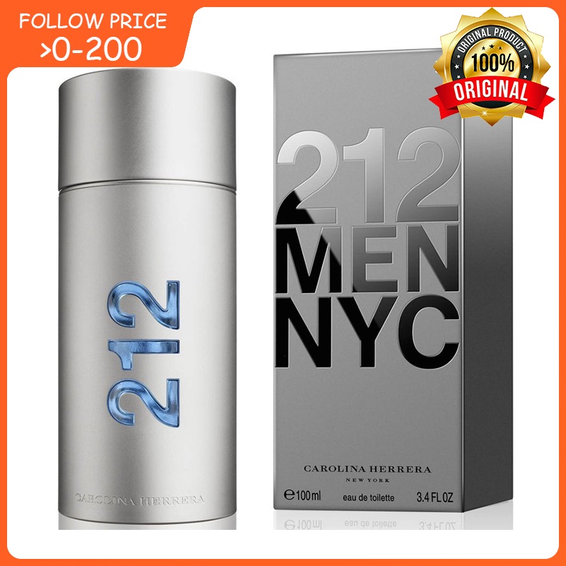 ♦ พร้อมส่ง ♦  Carolina Herrera 212  Men EDT  Eau De Toilette 100ML  Men's Perfume💯แท้