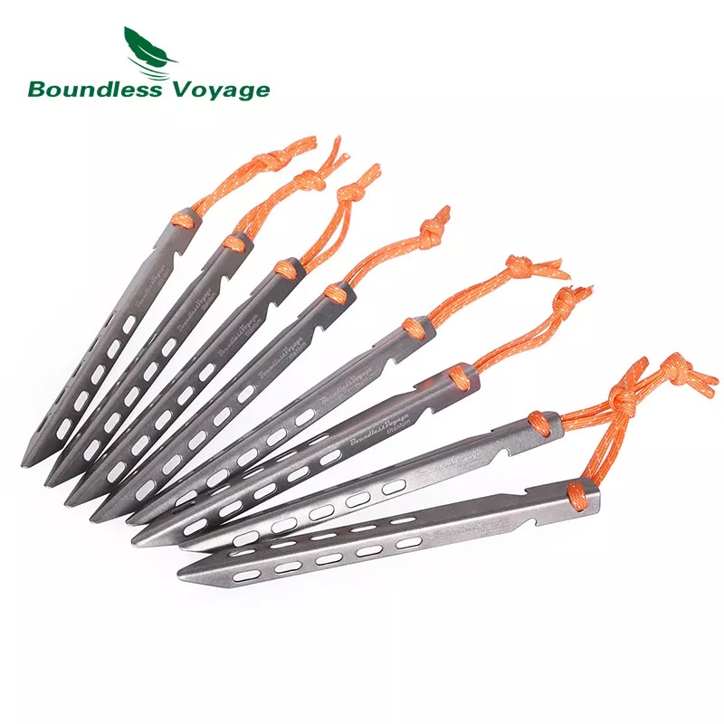 สมอบกไทเทเนียม รูปตัว V (8 ชิ้น) หนัก 12 กรัม/ชิ้น  Boundless Voyage รุ่น Ti4009P