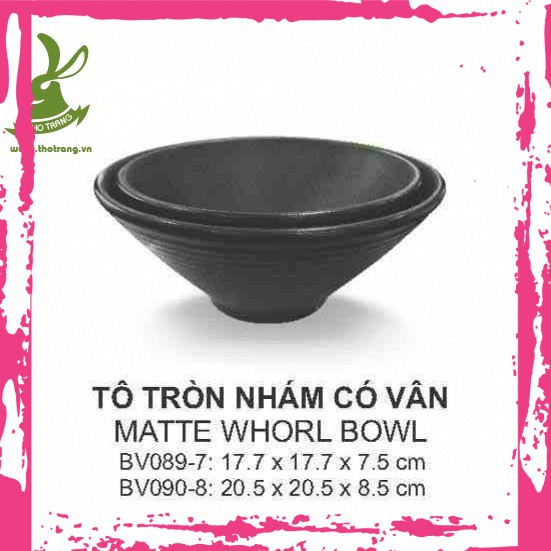 [รุ่นใหม่]SRITHAI SUPERWARE BV090-8 DN ชามโพธิ์สามเหลี่ยมพรีเมี่ยม สีดําด้าน 20.5 ซม.