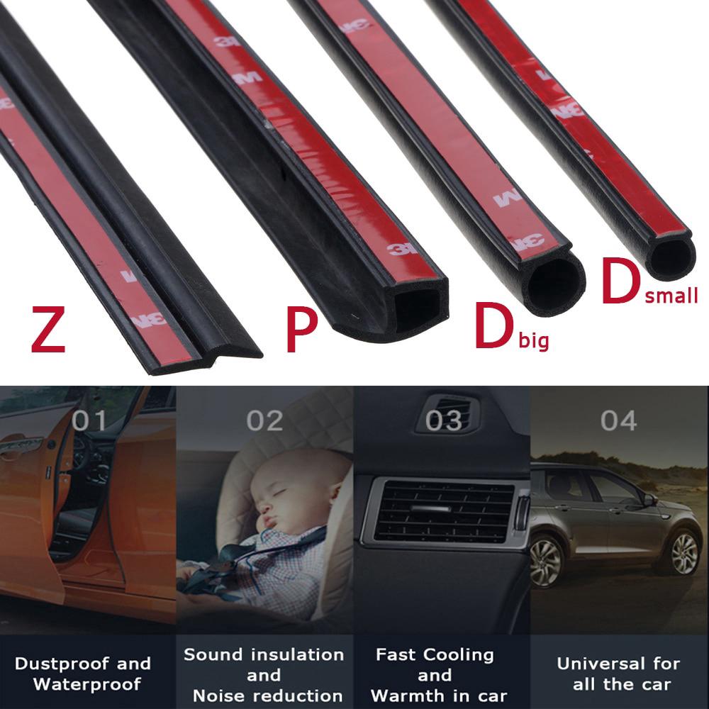 1x 4m P Shape Car Door Auto Noise Rubber Edge Seal Weather Strip