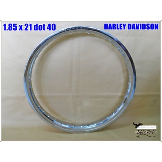 วงล้อเหล็ก HARLEY DAVIDSON 21x1.85 (DOT40) DOT. STANDARD "CHROME" (1 PC.) // เหล็กชุบ ชุบโครเมี่ยม วงล้อเหล็ก ขอบ21