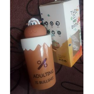 แก้ว % adulting is cbullshit this is my bottle รูปแกะ