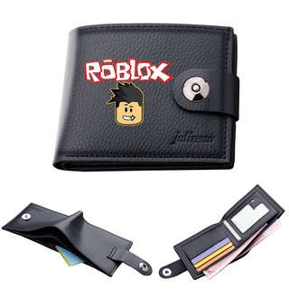 กระเป๋าสตางค์ ใส่บัตรได้ ลายการ์ตูนอนิเมะ Roblox สองใบ เหมาะกับของขวัญนักเรียน สําหรับคู่รัก