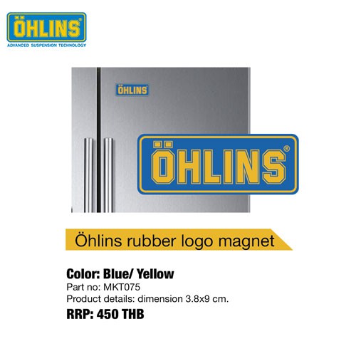 Ohlins แม่เหล็กติดตู้เย็น โลโก้ OHLINS (MKT075)
