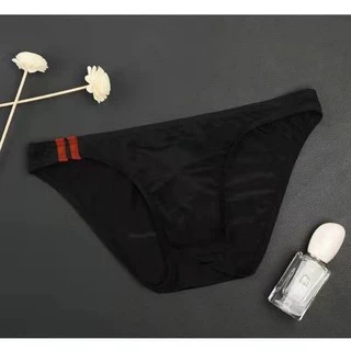 ▶️มาใหม่◀️กางเกงในชาย ทรงbikini เอวต่ำ ผ้าลื่นซีทรู ผ้าลื่นทั้งตัว เบาบาง เป้านูน นิ่มลื่นเย็นสบาย