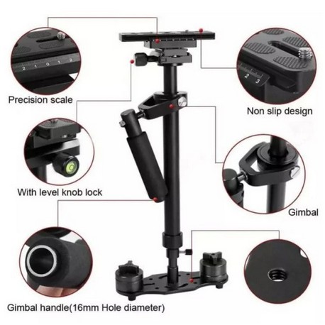 ไม้กันสั่น S60 Gradienter มือถือ Stabilizer Steadycam Steadicam พร้อมกล้องวิดีโอ