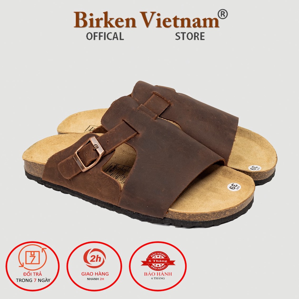 Birken Vietnam Bioline Unisex Birken Vietnam Bioline Husk Sole Cowhide Sandals - D26