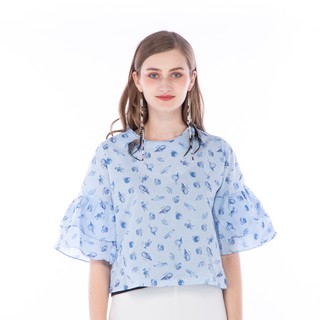 ATIPA Poppy เสื้อเบลาส์ระบายแขน (ฟรีไซส์)