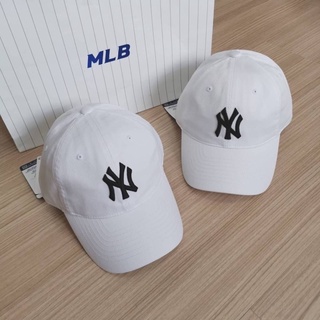 พร้อมส่ง MLB N-Cover Slider Cap หมวกสีขาว logo NY ⚪️⚪️