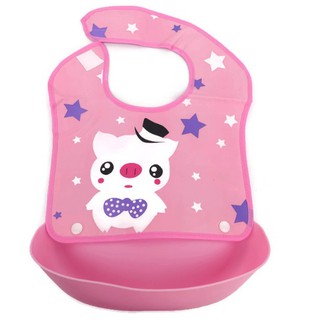 ผ้ากันเปื้อน 2 IN 1 BABY MULTI-APRON  สีชมพู ของแท้