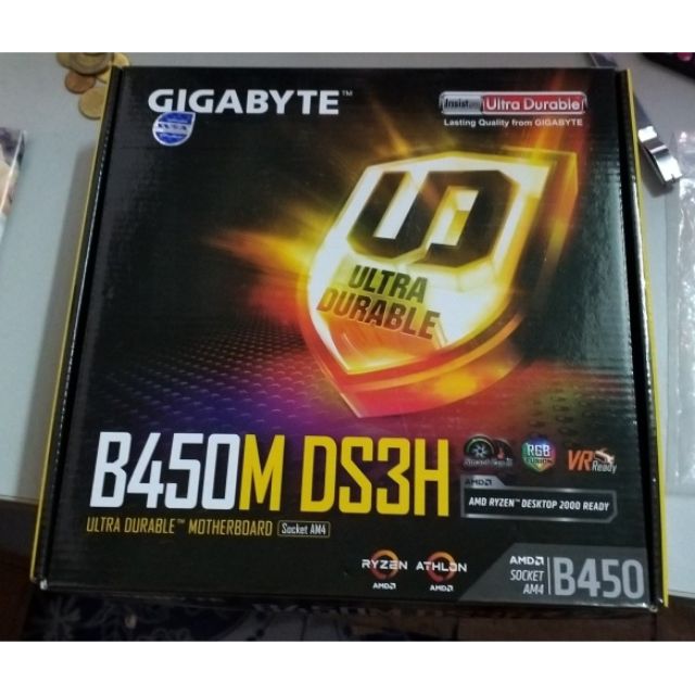 Gigabyte B450M DS3H เมนบอร์ดกิ๊กกาไบค์ b450m ds3h