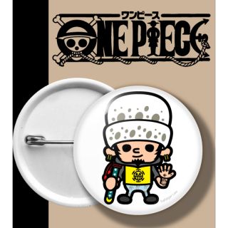 ONEPIECE BADGE เข็มกลัด วันพีช ลอว์ ทราฟาก้า LAW พื้นขาว