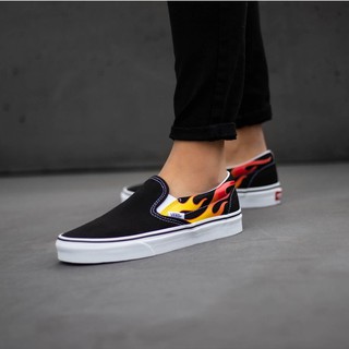 รองเท้า Vans Classic Slip-On Flames grade Hi end size 36-44 แวนส์ แบบสวม รองเท้าผ้าใบลำลอง รองเท้าผ้าใบผู้หญิง ผู้ชาย