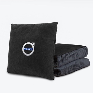 VOLVO LOGO Plush Pillow Seat Lumbar Plus Plush Thickening Expandable Pillow S60 S90 XC40 XC60 XC90 V40 V60 V90 Car Sleeping Warm Plush Blanket