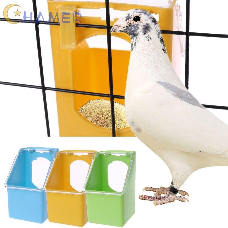 1xpigeons Water Feeder Parrot Hanging Drinking Pot Bird Cage Water