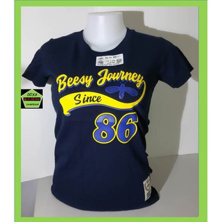 Beesy เสื้อคอกลม ชาย หญิง รุ่น Old school สีกรม