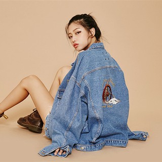 [Pre] Long Sleeve Jeans Jacket Embroidery 2017