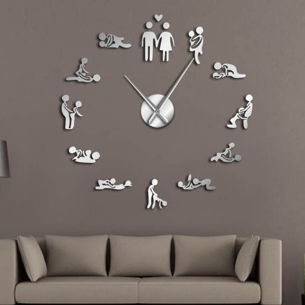 Sex Love Position Mute Wall Clock Bachelorette Game Sexy Kama Sutra 3D DIY  Clock Watch Funny Adult Room Decor Sticker Ar | Shopee Thailand