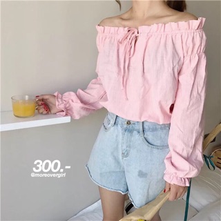 pink cotton off shoulder