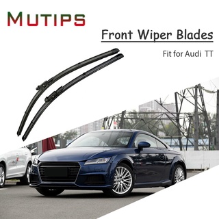 ชุดใบปัดน้ําฝนด้านหน้ารถยนต์ แบบยาง สําหรับ Audi TT MK1 MK2 MK3 TT 2017 2016 1998-2015 1 ชุด