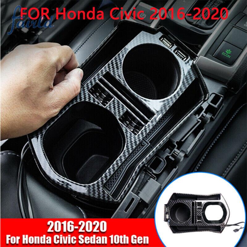 Black Center Console Storage Box – For Honda Civic Sedan 2016-2020 – Insert Tray