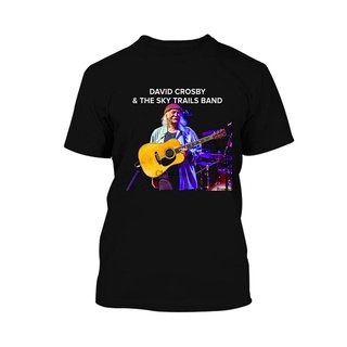 เสื้อยืดผ้าฝ้าย มีฮู้ด ลาย The Sky Trails Band pantang Daid Crosby 3 Tour 68 1 Black JHghld15FDpihn19สามารถปรับแต่งได้