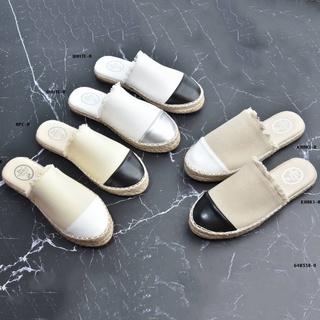 รองเท้าเปิดส้น espadrilles Chloe slipper cream(D640338-0)