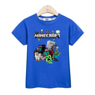 เสื้อยืด ลาย Minecraft สำหรับเด็ก