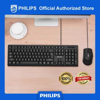 Philips C234 (Spt6234) ชุดคีย์บอร์ด และเมาส์ แบบใช้สาย Usb สําหรับบ้าน และออฟฟิศ