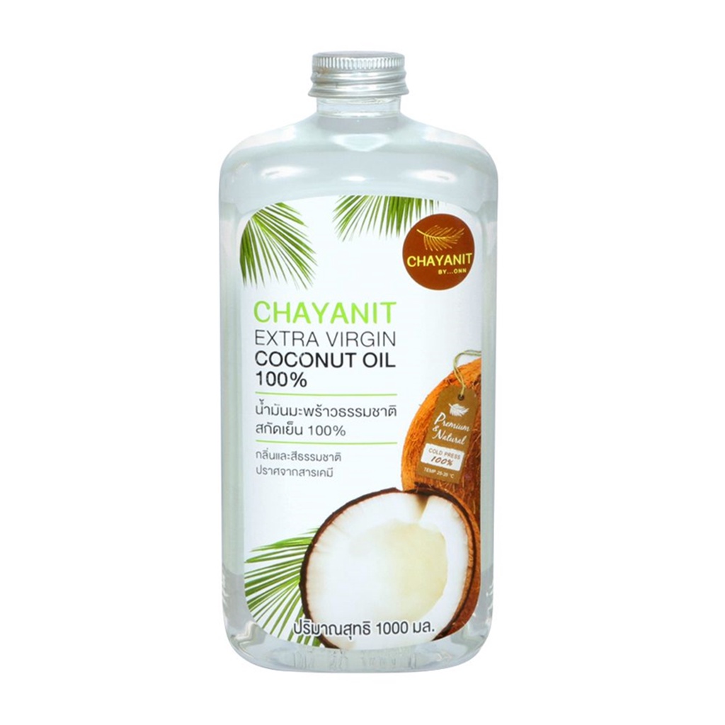 Chayanit Extra Virgin Coconut Oil 1000ml น้ำมันมะพร้าวธรรทชาติสกัดเย็น อาหารเครื่องดื่ม เครื่องปรุง วัตถุดิบประกอบอาหาร