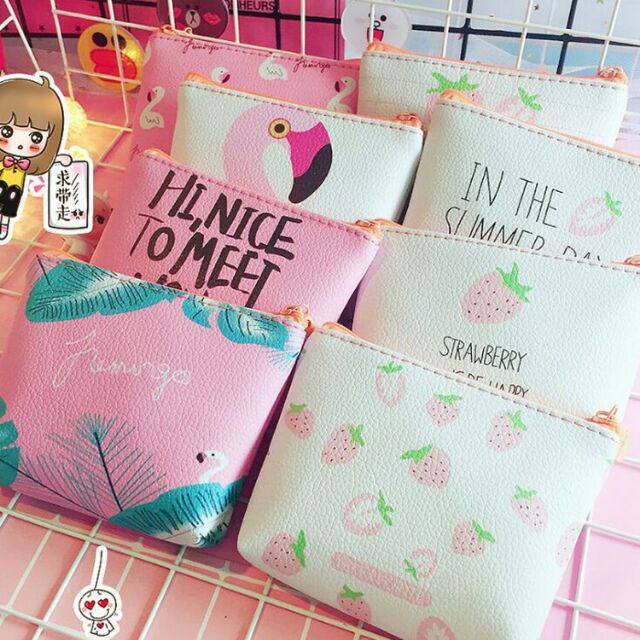 กระเป๋าสตางค์ฟลามิงโก้ coins bag flamingo