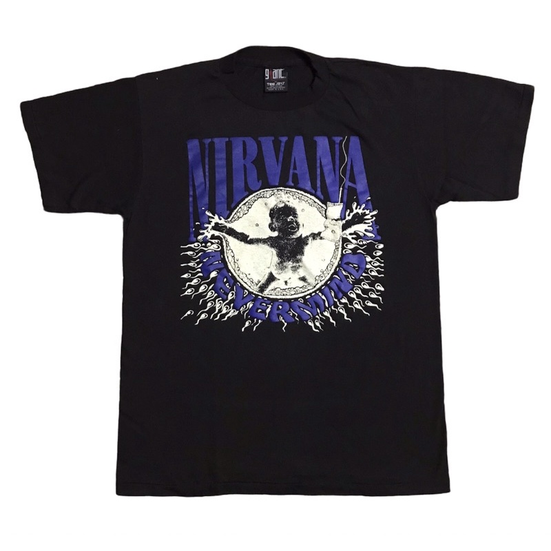 เสื้อวง NIRVANA 90’ ผ้าฟอกเก่า นุ่มใส่สบาย งานสวย Size “ L / XL