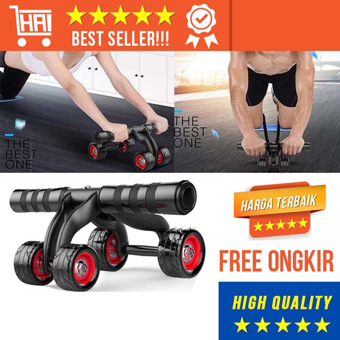 FITNESS EQUIPMENT TRAINING STOMACH MUSCLE POWER WHEEL ROLLER FITNESS GYM HEALTHY SPORTS WHEEL สุขภาพ