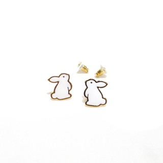 ต่างหูกระต่ายนั่ง (Tea Time Rabbit Earring)