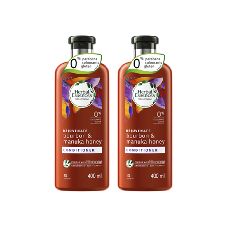 Herbal Essences bio:renew Rejuvenate bourbon & manuka honey Conditioner 400 ml x2 p&g