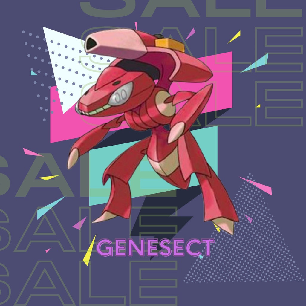Anime Pokemon Shiny Genesect Studio 1/20 stereogram Scale world