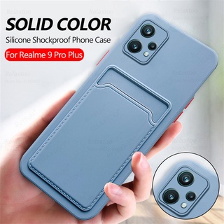 Card Wallet Back Case For Oppo Realme 9 Pro Plus Silicone Soft Cover Realme9 Pro+ Realmi 9Pro 9i Camera Protection