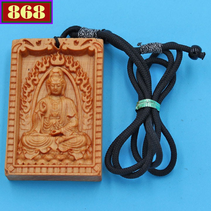 อวโลกิเตศวรศวรหยกไม้สร้อยคอ DMG14