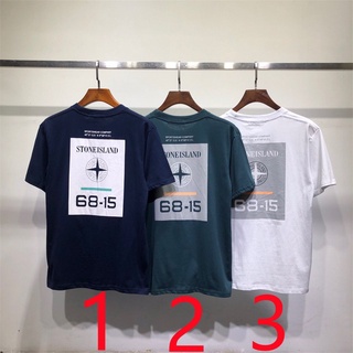 เสื้อยืดแขนสั้นลําลอง ผ้าฝ้าย พิมพ์ลาย Stone8365Island สไตล์สตรีท แฟชั่นสําหรับผู้ชาย และผู้หญิง