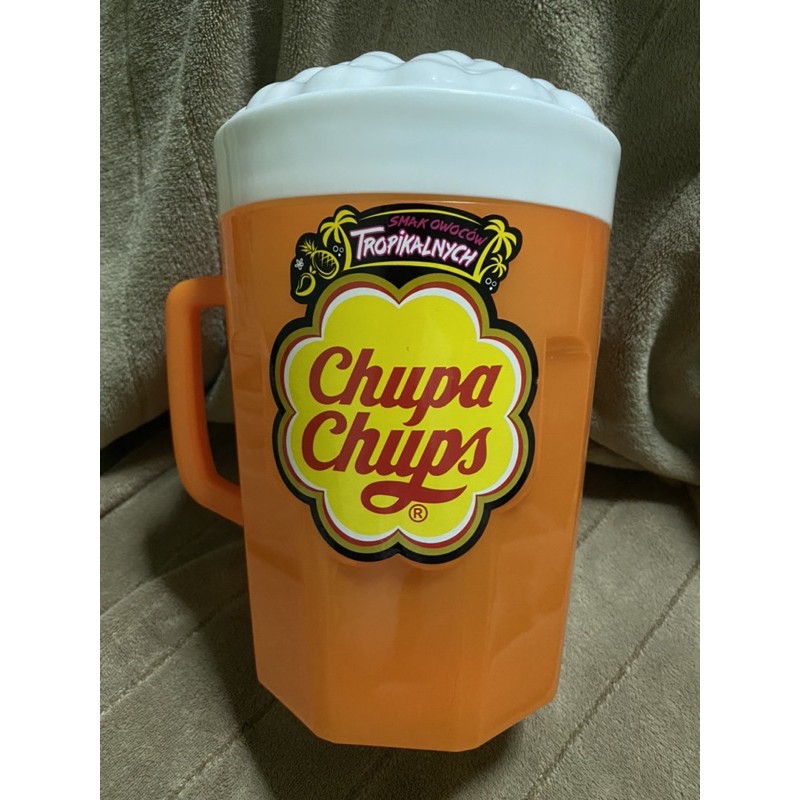 แก้วจูปาจุ๊ปส์ chupa chups ถังลูกอมทรงแก้วเบียร์ มีฟองด้านบน สามารถปักลูกอม โชว์ด้านบนได้ chupachups