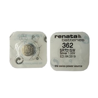 ถ่านนาฬิกา Renata 362 SR721SW ,721SW 1.55V Swiss Made ของแท้​ แบ่งขายจำนวน 1ก้อน