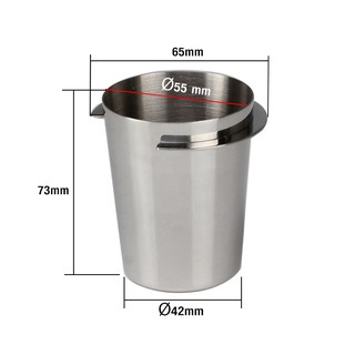 ถ้วยโดส กระบอกโดส   สแตนเลส 1610-692  ถ้วยโดส stainless dose cup กระบอกโดส อุปกรณ์รับกาแฟจากเครื่องบด ช่วยโดสกาแฟ