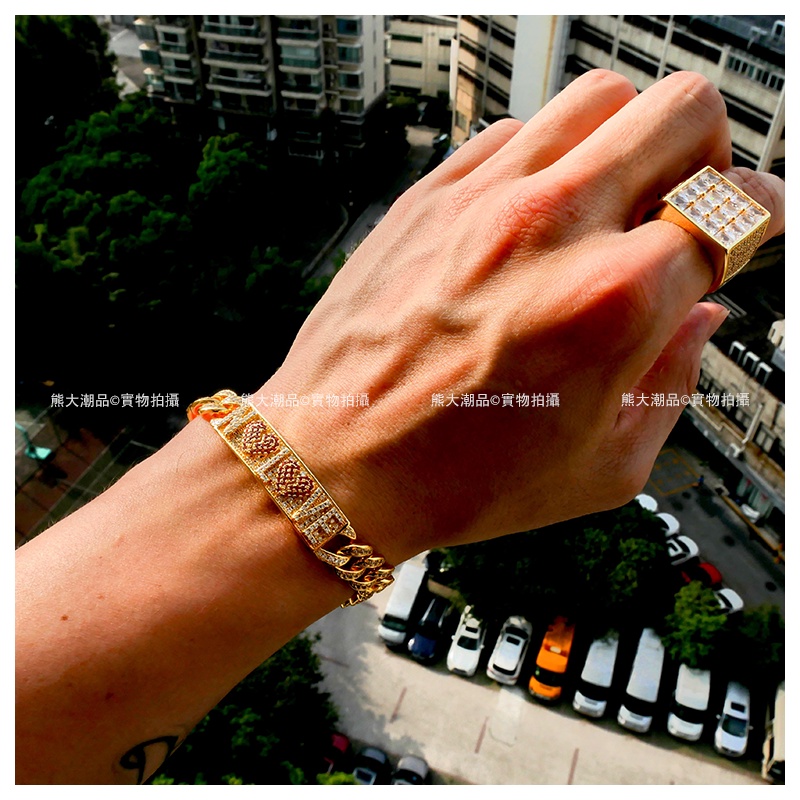 กำไลข้อมือสไตล์คลาสสิก NLE CHOPPA X King Ice และ Dijia Crown สำหรับคู่รัก