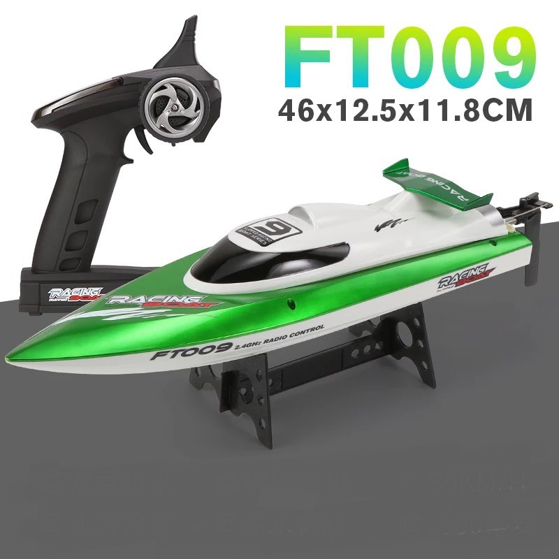 เรือบังคับสปีดโบ๊ท FT009  เรือบังคับวิทยุ  เรือบังคับไฟฟ้า 7.4 v. รุ่น FT009วิทยุ 2.4 Ghz. (Green)