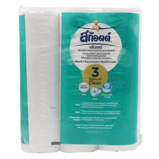 [ทั้งหมด 4 แพ็ค] สก็อต กระดาษทิชชู คลีนแคร์ ยาวพิเศษ 24 ม้วน SCOTT CLEAN CARE XXL ROLL SIZE 24 ROLLS.