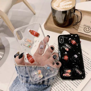 New 3D Cola Capsule Soft Case Oppo A57 F1S A83 A3S A7 A5S F9 F11 Vivo Y81 Y83 V9 Y91 V11i V15 y17 V5 v7 Cover