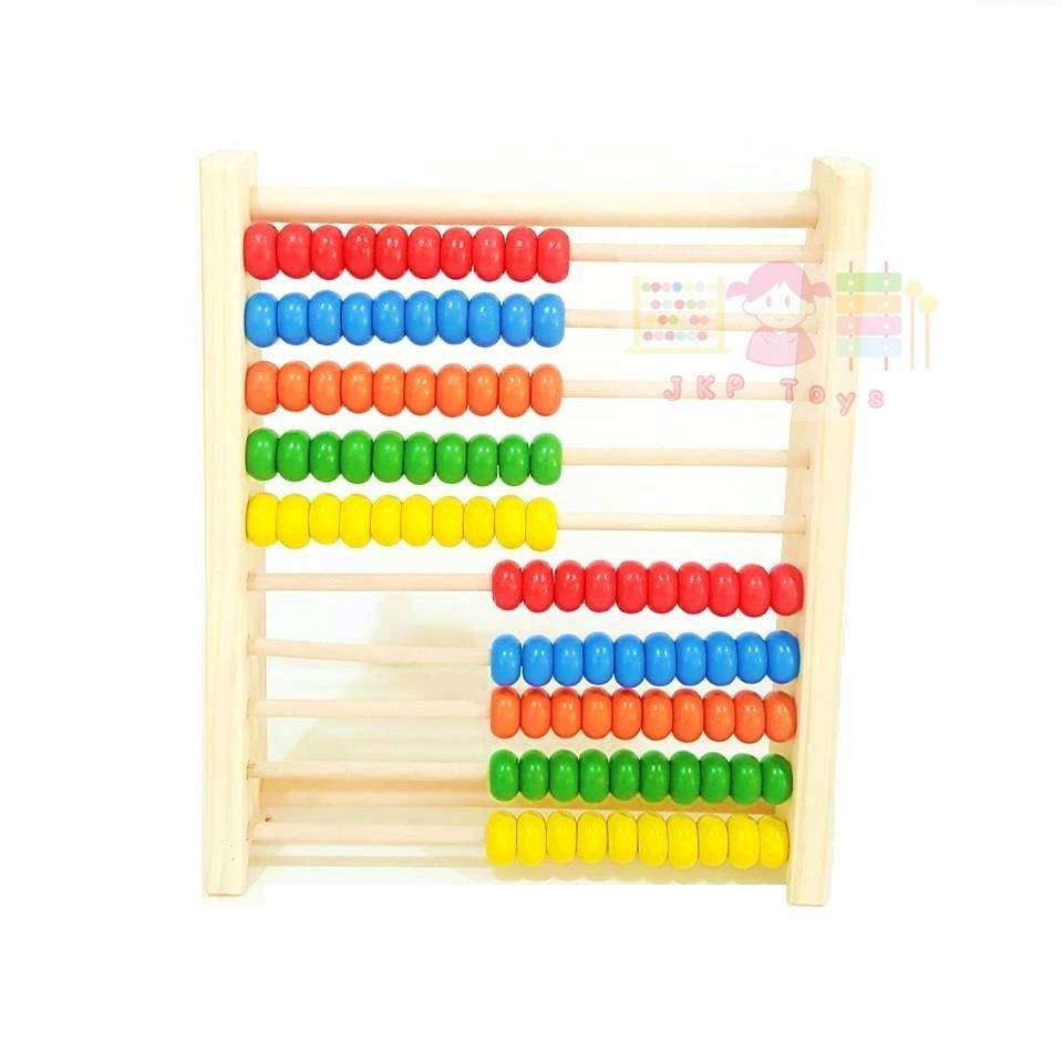 ลูกคิด 10 แถว ลูกคิดไม้ ลูกปัดนับเลข ของเล่นเด็ก ฝึกทักษะการนับ - รูปที่ 7